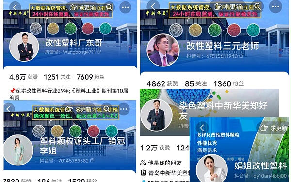  青岛中新华美部分矩阵账号